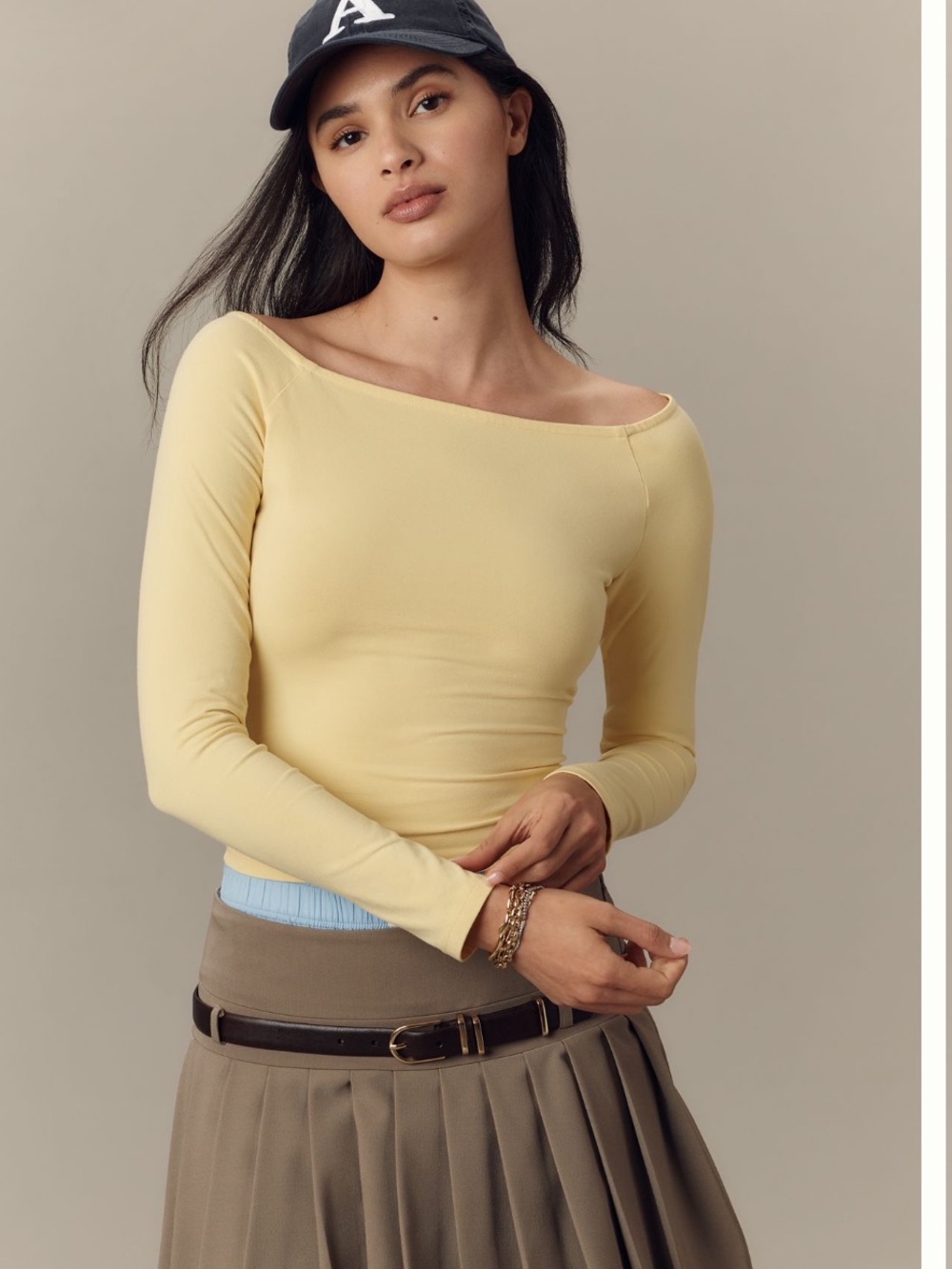 Anthropologie Sunny Yellow Long Sleeve Top